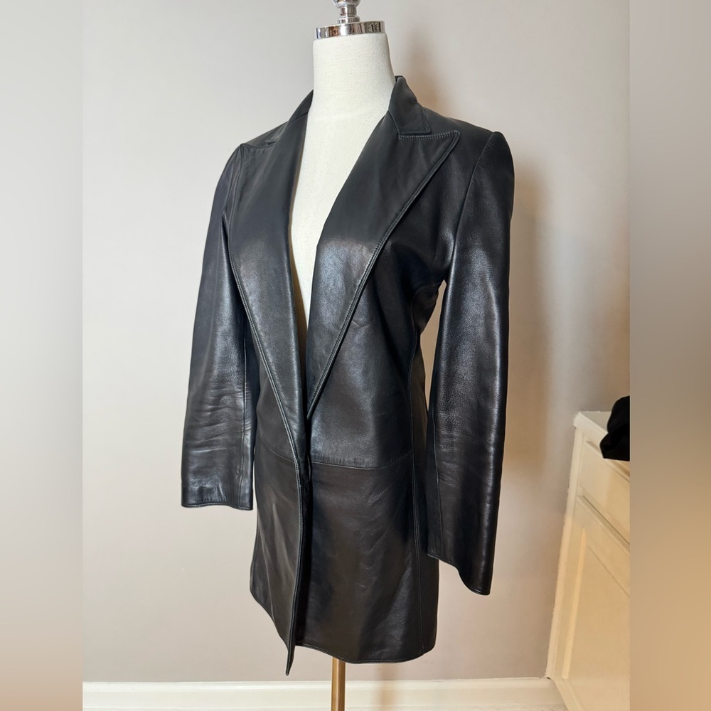 Vintage Gianni Versace black lambskin leather blazer jacket, fw 1997 - RARE! - Picture 7 of 13
